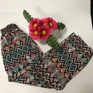 Bohemian High Waisted Flare Leg Hippie Pants